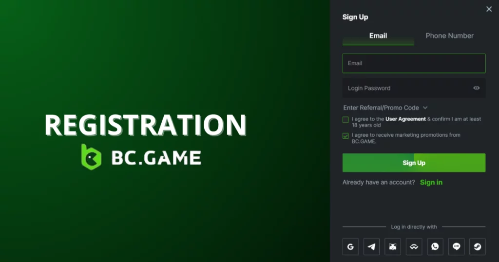 BC Game Registration